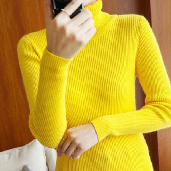 (Broken Size Sweater) High Neck Thickened Sweater Women's Autumn/Winter Woolen Sweater Slim Fit Pullover With Underlay Knit Women's