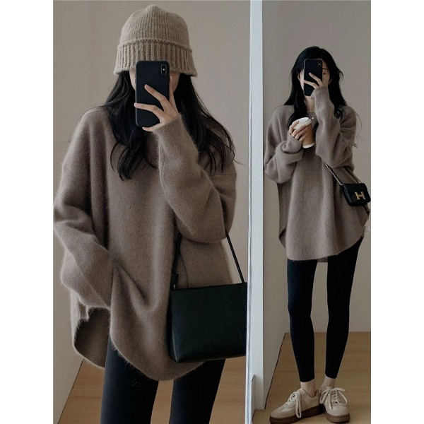 Sweater Women 2023 Popular New Autumn And Winter Gentle Lazy Style Pullover French Knitted Women's Underlay Top