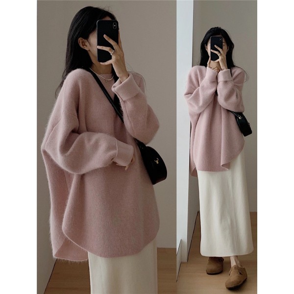 Sweater Women 2023 Popular New Autumn And Winter Gentle Lazy Style Pullover French Knitted Women's Underlay Top